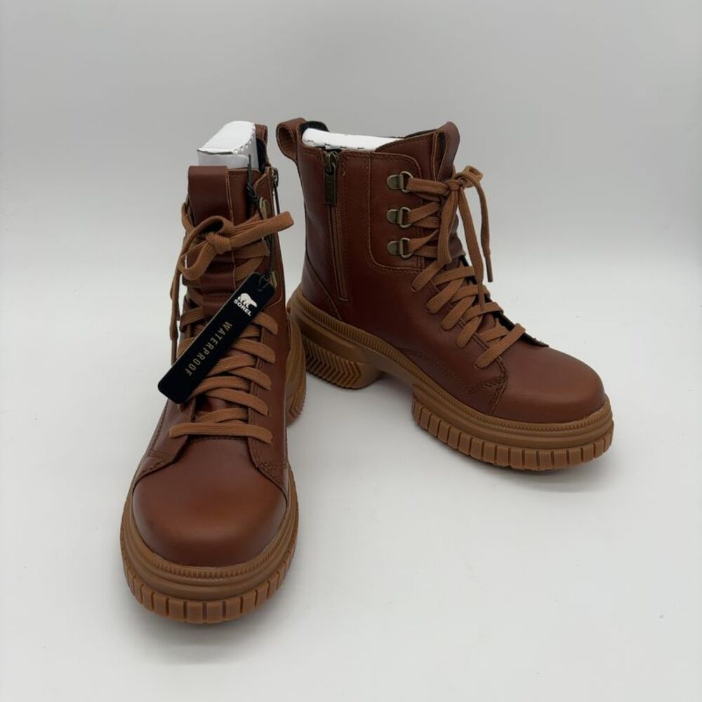 Sorel Leather Ankle Boot in Chestnut